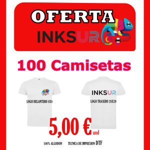 Packs de 100 camisetas