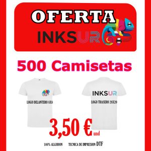 Packs de 500 camisetas