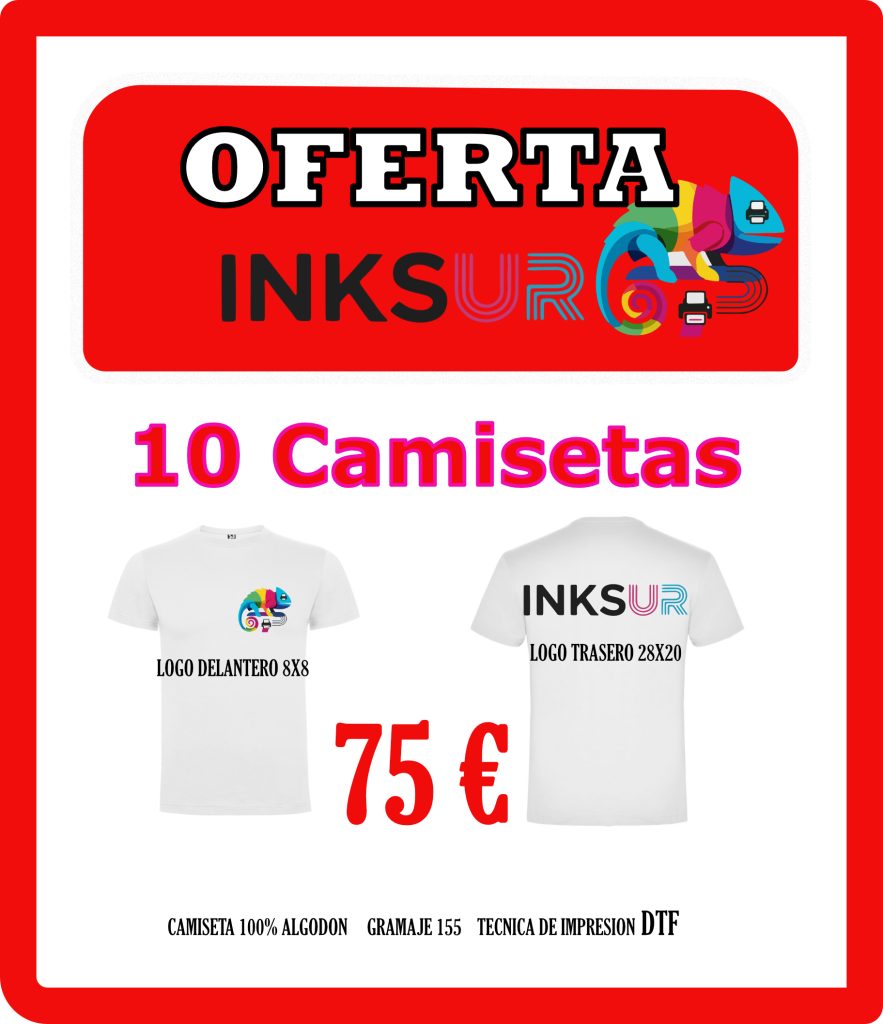Packs de 10 camisetas